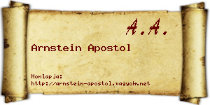 Arnstein Apostol névjegykártya